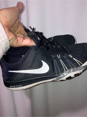 Nike Free Black and White Athletic Training Shoes